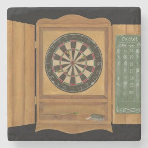 Dartboard med Cricket Scoring Underlägg Sten