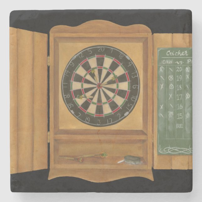 Dartboard med Cricket Scoring Underlägg Sten (Framsidan)