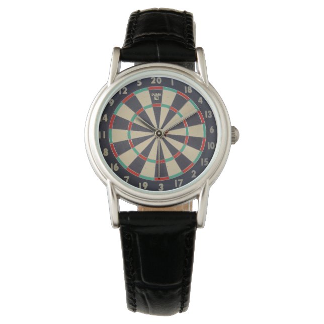 Dartboard med dyster i Bullseye, Armbandsur (Framsida)