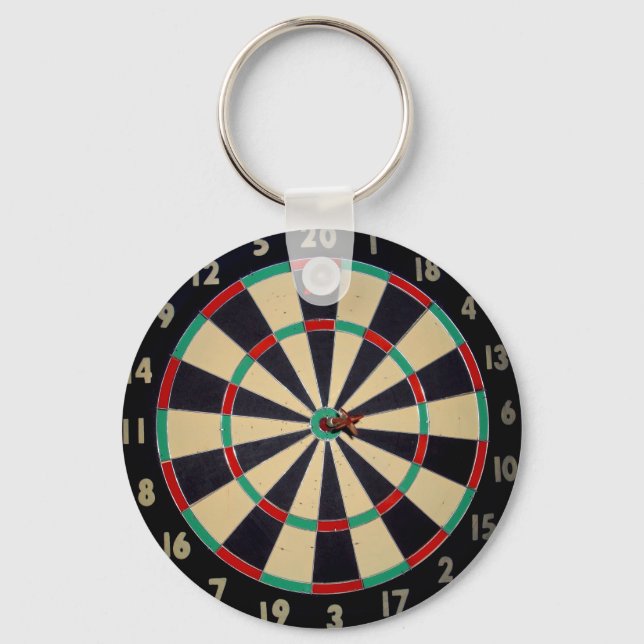 Dartboard med en skugga i Bullseye, Nyckelring (Framsida)