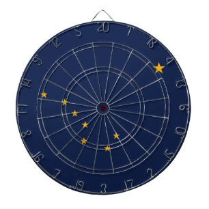 Dartboard med Flagga av Alaska Piltavla