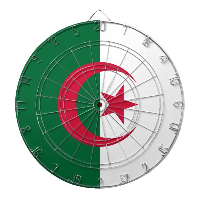 Dartboard med Flagga av Algeriet Darttavla (Framsidan)