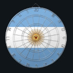 Dartboard med Flagga av Argentina Piltavla<br><div class="desc">Förvandla ditt spelrum till en firande av argentinskt arv med vår rityta som är i argentinskt flagga! Detta ritbord, som med stor noggrannhet och noggrannhet är uppgjort, visningar stolt det ikoniska blåa och vita rand med det argentinska flagga sol, som symboliserar nationens rik och kulturella pride. Vare sig du har...</div>
