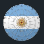 Dartboard med Flagga av Argentina Piltavla<br><div class="desc">Förvandla ditt spelrum till en firande av argentinskt arv med vår rityta som är i argentinskt flagga! Detta ritbord, som med stor noggrannhet och noggrannhet är uppgjort, visningar stolt det ikoniska blåa och vita rand med det argentinska flagga sol, som symboliserar nationens rik och kulturella pride. Vare sig du har...</div>