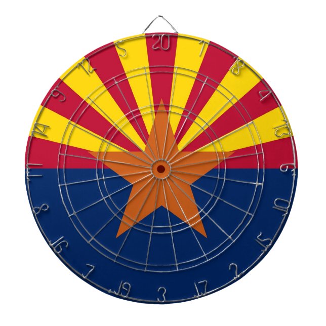 Dartboard med Flagga av Arizona, USA Piltavla (Framsidan)
