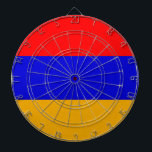Dartboard med Flagga av Armenien Darttavla<br><div class="desc">Lägg till ett litet armeniskt pride i ditt spelrum med vår exklusiv ritbord med flagga Armenien! Den här ritytan är mycket detaljerad och är mer än bara en roligt verksamhet. Den är en firande av Armeniens kulturarv och kulturella pride i riken. Den djärva utformningen visningar på ett framträdande sätt den...</div>