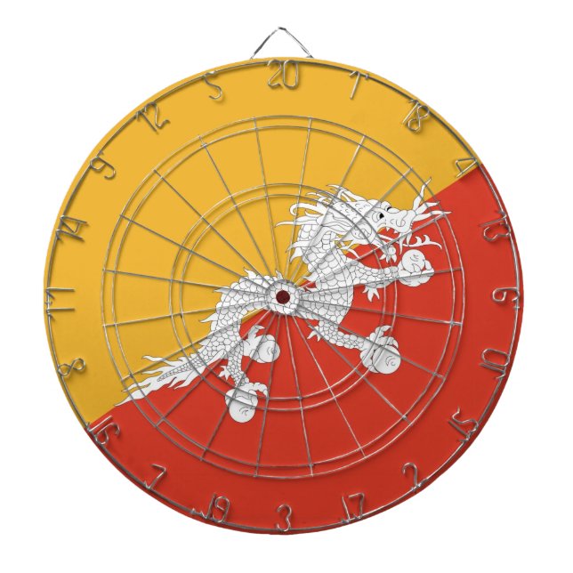 Dartboard med Flagga av Bhutan Piltavla (Framsidan)