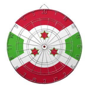 Dartboard med Flagga av Burundi Darttavla
