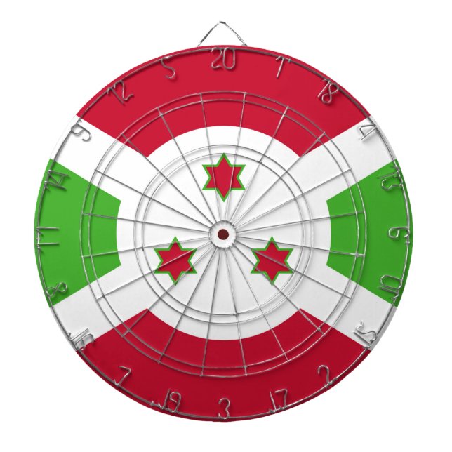 Dartboard med Flagga av Burundi Darttavla (Framsidan)