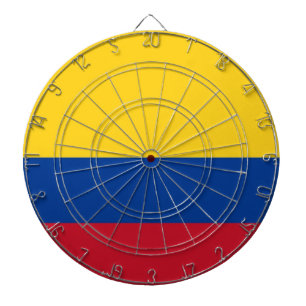 Dartboard med Flagga av Colombia Darttavla