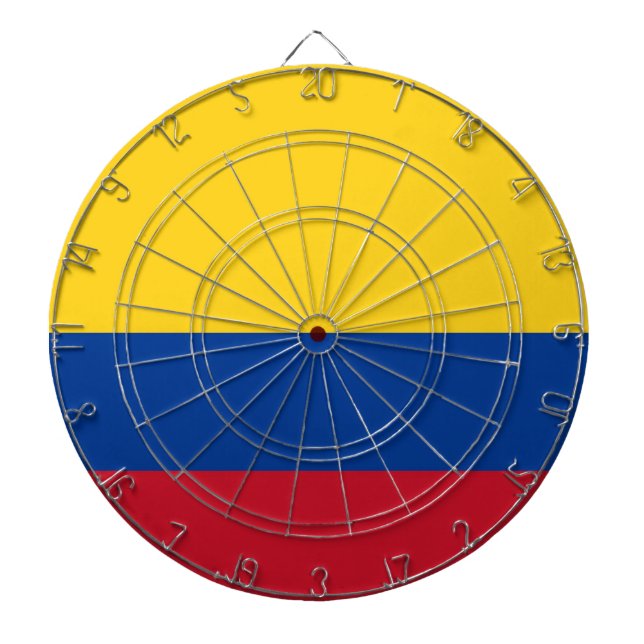 Dartboard med Flagga av Colombia Darttavla (Framsidan)