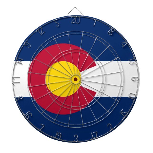 Dartboard med Flagga av Colorado, USA Piltavla (Framsidan)
