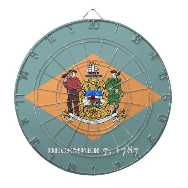 Dartboard med Flagga av Delaware, USA Piltavla (Framsidan)