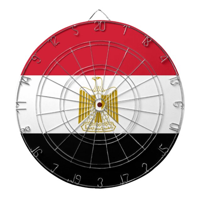 Dartboard med Flagga av Egypten Darttavla (Framsidan)