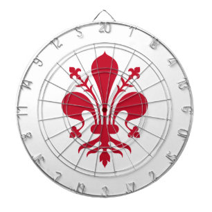 Dartboard med Flagga av Florens, Italien Darttavla
