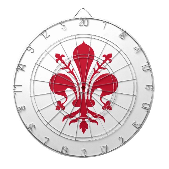 Dartboard med Flagga av Florens, Italien Darttavla (Framsidan)
