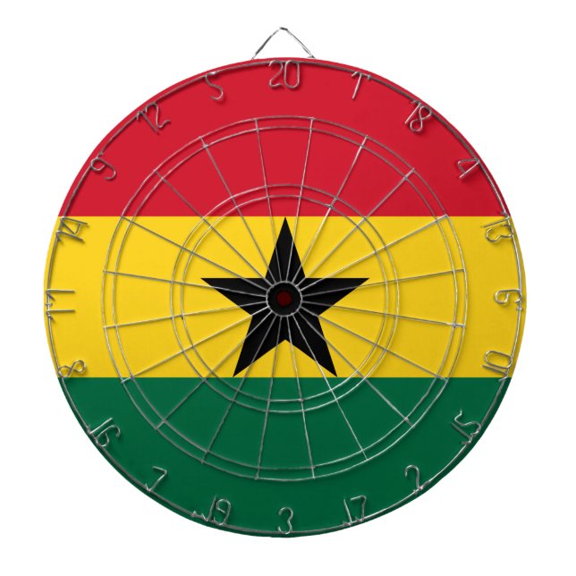 Dartboard med Flagga av Ghana Darttavla (Framsidan)