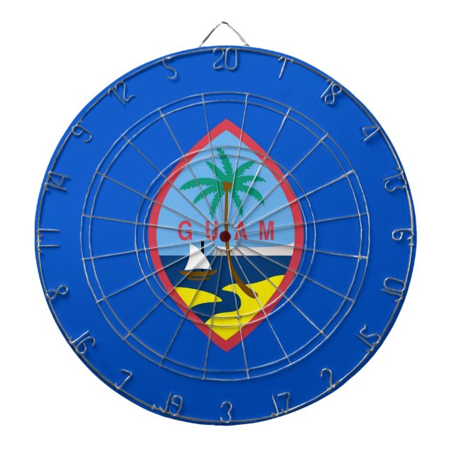 Dartboard med Flagga av Guam, USA Piltavla (Framsidan)
