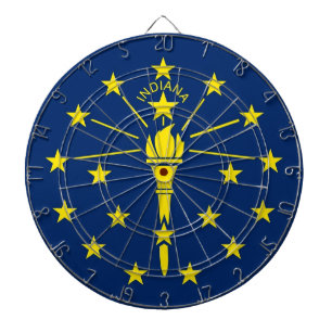 Dartboard med Flagga av Indiana, Förenta staterna Darttavla