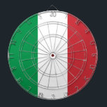 Dartboard med Flagga av Italien Piltavla<br><div class="desc">Förbättra ditt spelrum med vår snyggt ritbord med flagga Italien! Denna tavla, som är uppgjord med stor uppmärksamhet på detaljer, firar Italiens rik kulturarv. Utformningen visar stolt de ikoniska trifärgerna grönt, vit och röd, som symboliserar Italiens enhet, hopp och kärlek. Vare sig du leker med vänner eller siktar på bullseögat...</div>