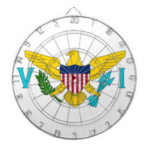 Dartboard med Flagga av Jungfruöarna, Förenta stat Piltavla