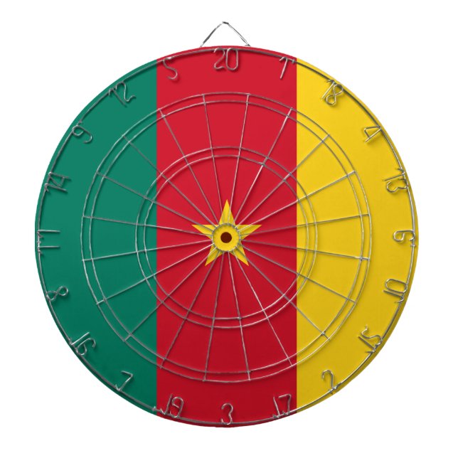 Dartboard med Flagga av Kamerun Darttavla (Framsidan)