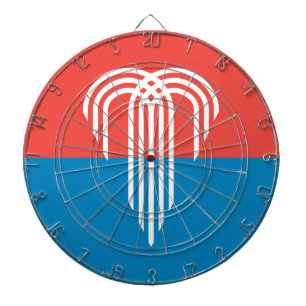 Dartboard med Flagga av Kansas City, Missouri Darttavla
