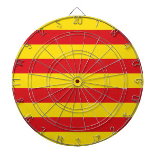 Dartboard med Flagga av Katalonien, Spanien Darttavla
