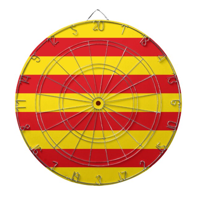 Dartboard med Flagga av Katalonien, Spanien Darttavla (Framsidan)