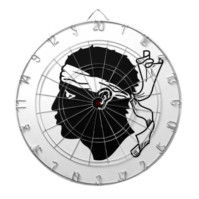 Dartboard med Flagga av Korsika Darttavla (Framsidan)