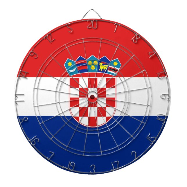Dartboard med Flagga av Kroatien Piltavla (Framsidan)