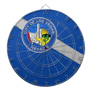 Dartboard med Flagga av Las Vegas City, USA Darttavla