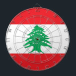 Dartboard med Flagga av Libanon Piltavla<br><div class="desc">Lägg till en unik fläck i ditt spelrum med vår exklusiv dartboard med flagga Libanon! Den här ritytan är uppgjord med stor noggrannhet och är mer än bara en rekreationsfråga. Den är en firande i Libanons pulserande kultur och arv. Den slående designen visar tydligt den ikoniska libanesiska flagga, skapar den...</div>