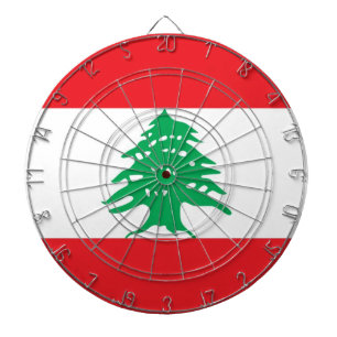Dartboard med Flagga av Libanon Piltavla