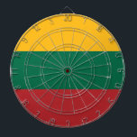 Dartboard med Flagga av Litauen Darttavla<br><div class="desc">Lägg precision och patriotism tillsammans med denna pulserande ritbräda med Litauens flagga! Denna öga-fångstrityta förvandlar valfritt spelrum, kontor eller rekreationsområde till ett firande i det litauiska pridet. Den djärva och ikoniska trifärgen gult, grönt och rött visas på ett framträdande sätt över hela linjen, och skapar var och en att hylla...</div>