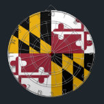 Dartboard med Flagga av Maryland, USA Piltavla<br><div class="desc">Förbättra ditt spelrum med vår rityta med Marylands flagga! Firar Marylands unika arv med den här ritytan, med stolthet och med den ikoniska utformningen av Maryland-flagga. Med en slående mönster av omväxlande svarta och guld med en röd och vit kor-botten representerar flagga Marylands rik och olika kulturella influenser. Den här...</div>