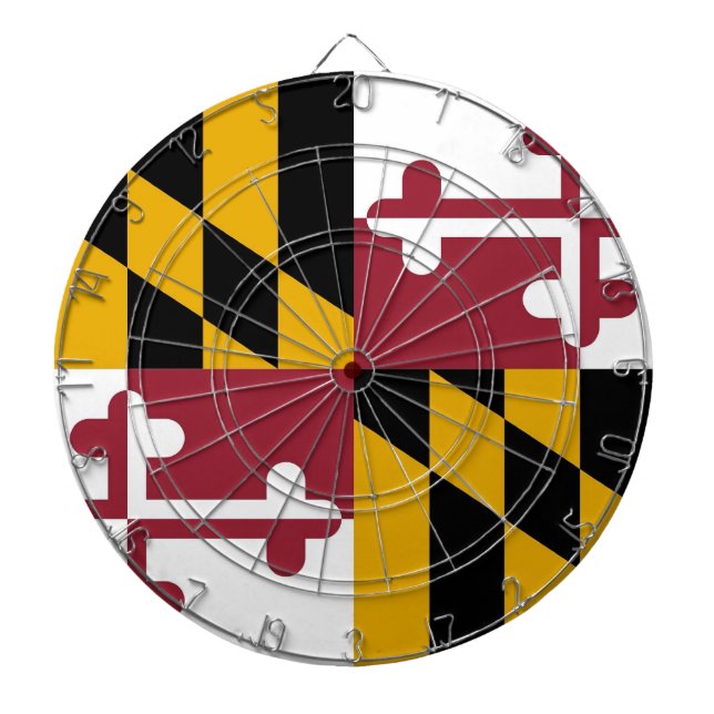 Dartboard med Flagga av Maryland, USA Piltavla (Framsidan)