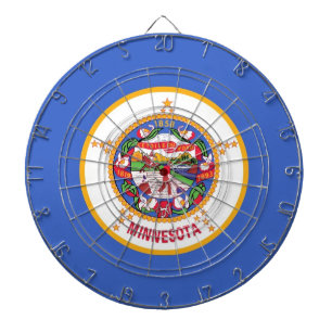 Dartboard med Flagga av Minnesota, Förenta statern Piltavla