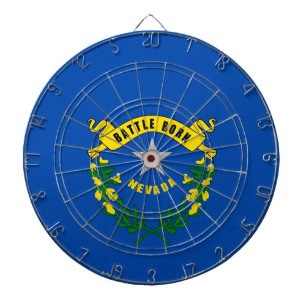 Dartboard med Flagga av Nevada, Förenta staterna Darttavla
