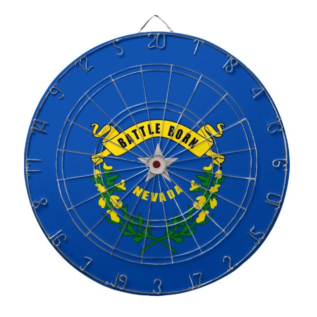 Dartboard med Flagga av Nevada, Förenta staterna Darttavla (Framsidan)
