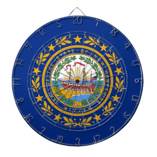 Dartboard med Flagga av New Hampshire, USA Piltavla
