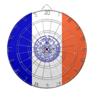 Dartboard med Flagga av New York, USA Darttavla