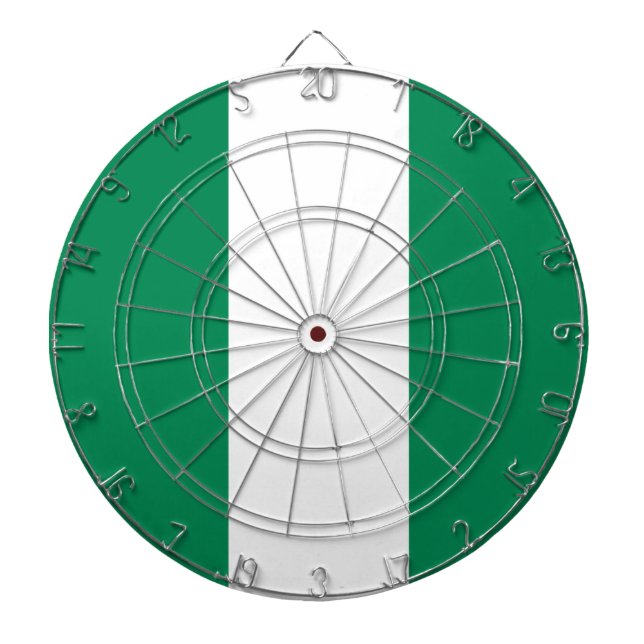 Dartboard med Flagga av Nigeria Darttavla (Framsidan)