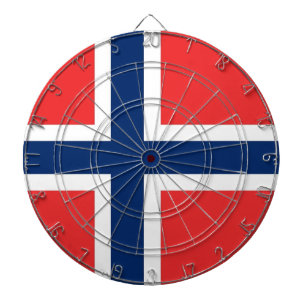 Dartboard med Flagga av Norge Piltavla