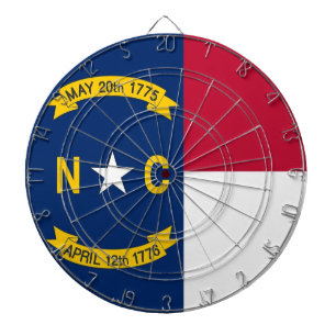 Dartboard med Flagga av North Carolina, USA Piltavla
