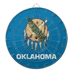 Dartboard med Flagga av Oklahoma, USA Piltavla