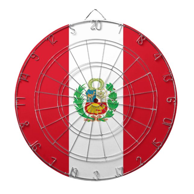 Dartboard med Flagga av Peru Piltavla (Framsidan)