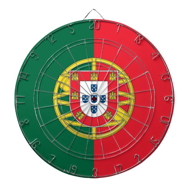 Dartboard med Flagga av Portugal Darttavla (Framsidan)