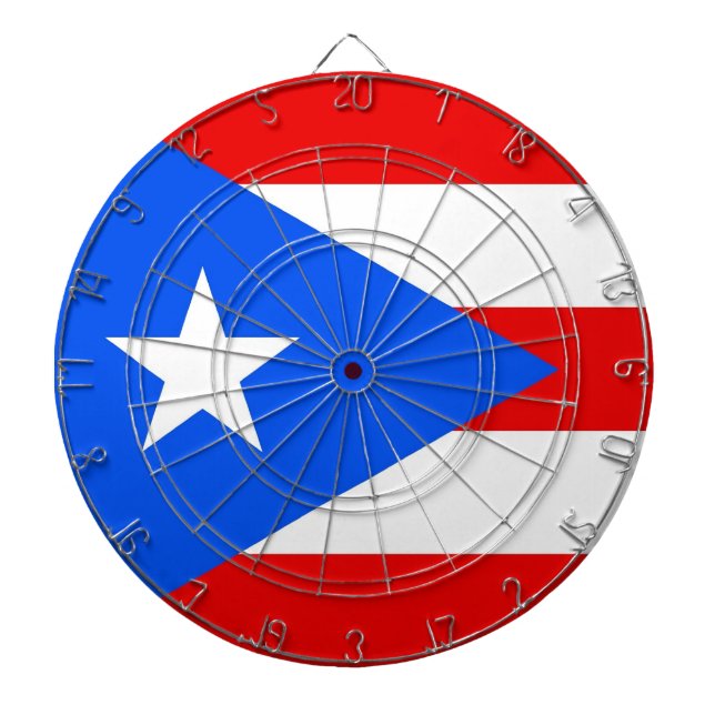 Dartboard med Flagga av Puerto Rico, Förenta state Piltavla (Framsidan)