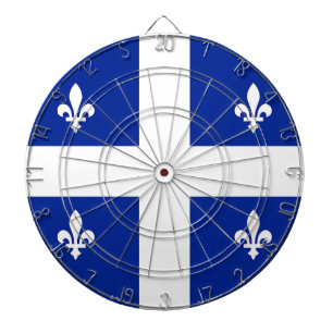 Dartboard med Flagga av Quebec, Kanada Darttavla